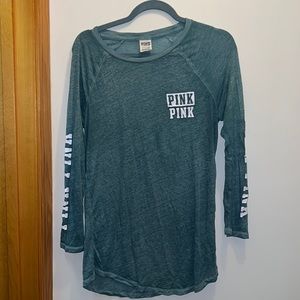 Womens Small Victoria’s Secret PINK long sleeve teal